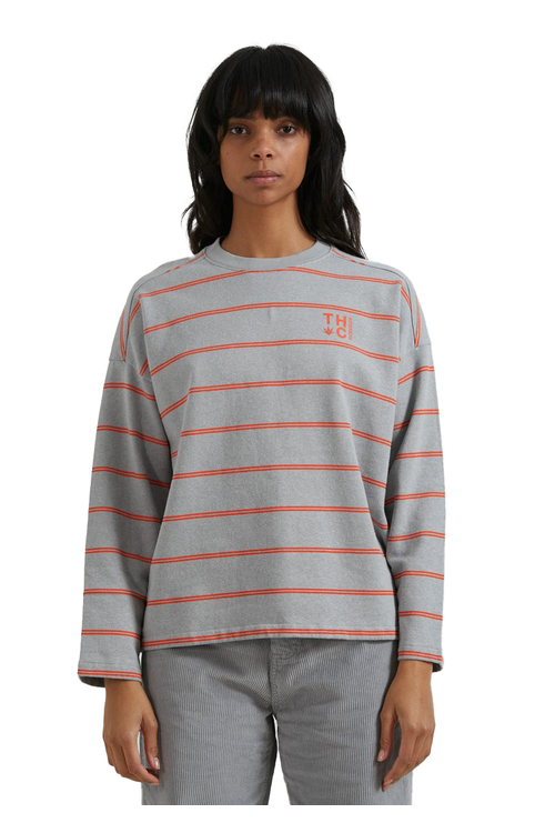 AFENDS INTERLUDE RECYCLED STRIPED CREW