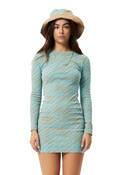 AFENDS ADI RECYCLED RIBBED LS DRESS