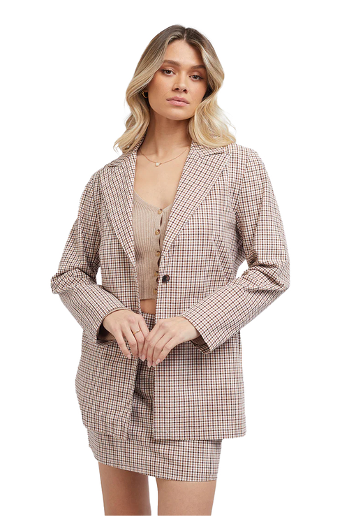 ALL ABOUT EVE SPENCER CHECK BLAZER