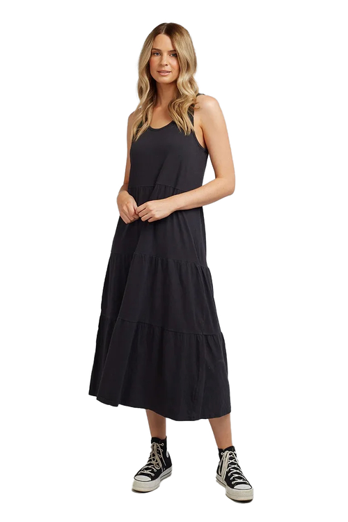 ALL ABOUT EVE LINEN MIDI DRESS
