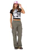 RUSTY TANK GIRL LOW RISE WIDE FIT CARGO PANT