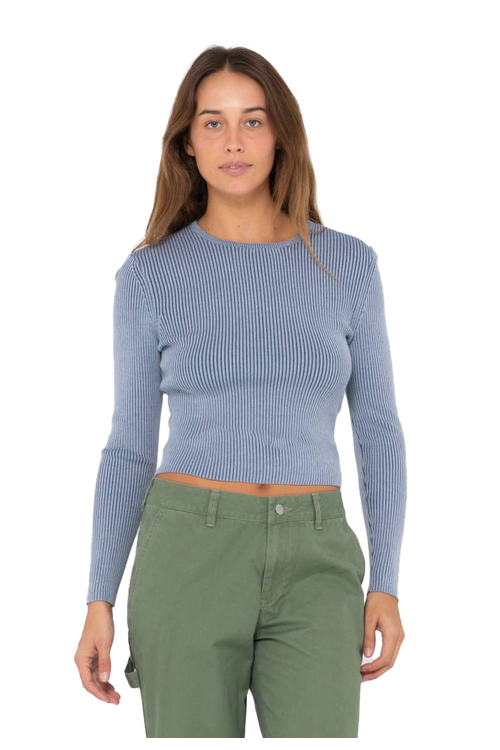 RUSTY SOLACE LS KNITTED TOP