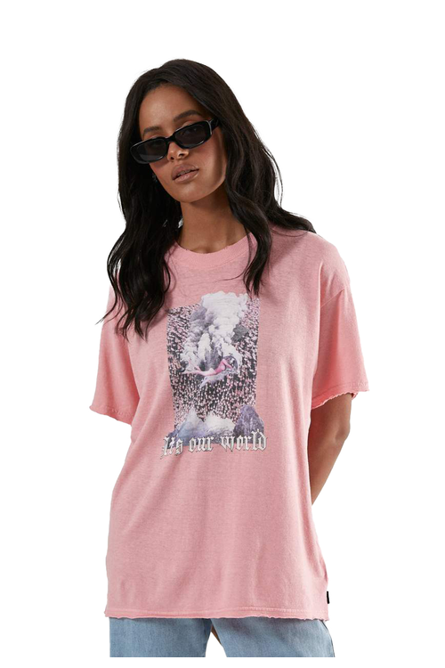 AFENDS OUR WORLD HEMP OVERSIZED TEE