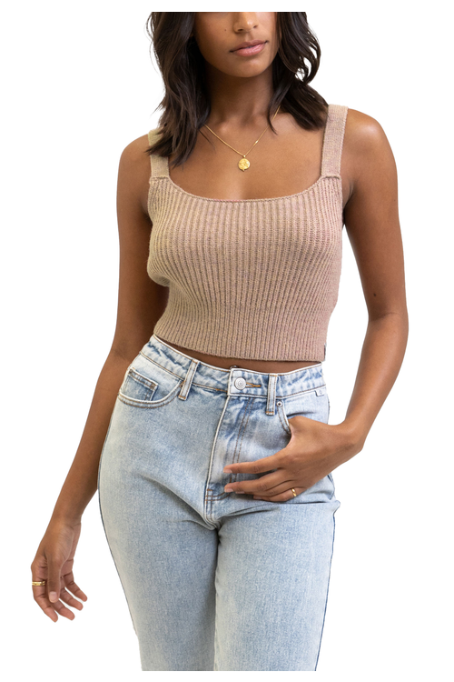 RHYTHM LILA KNITTED CROPPED TOP